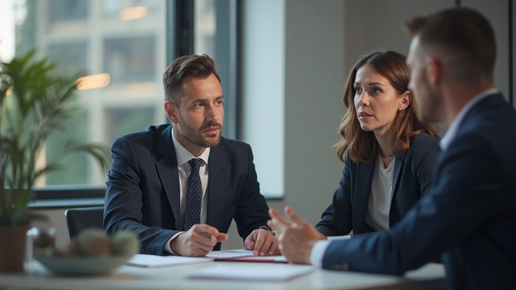 Профессионалы проводят деловую встречу с активным обсуждением