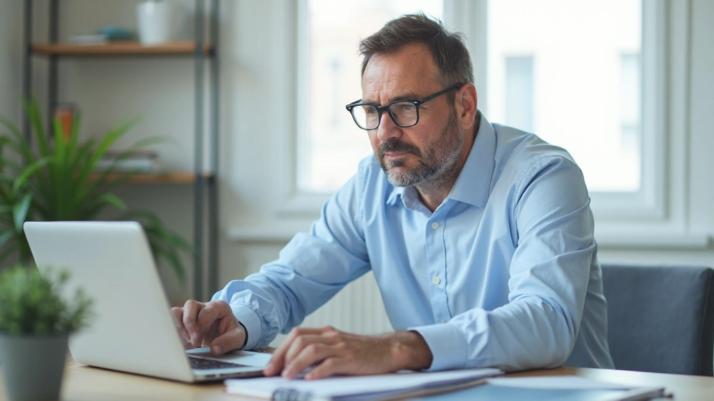 Professional reviewing time management schedule and productivity tools